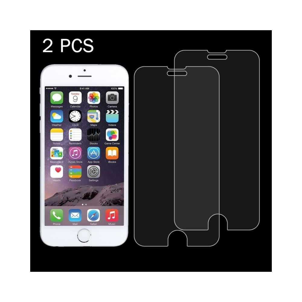 Wewoo - Verre trempé pour iPhone 8 Plus et 7 Plus 0.26mm 9 H Dureté de Surface 2.5 D Antidéflagrant Non-Plein écran Film 2 PCS - Protection écran smartphone