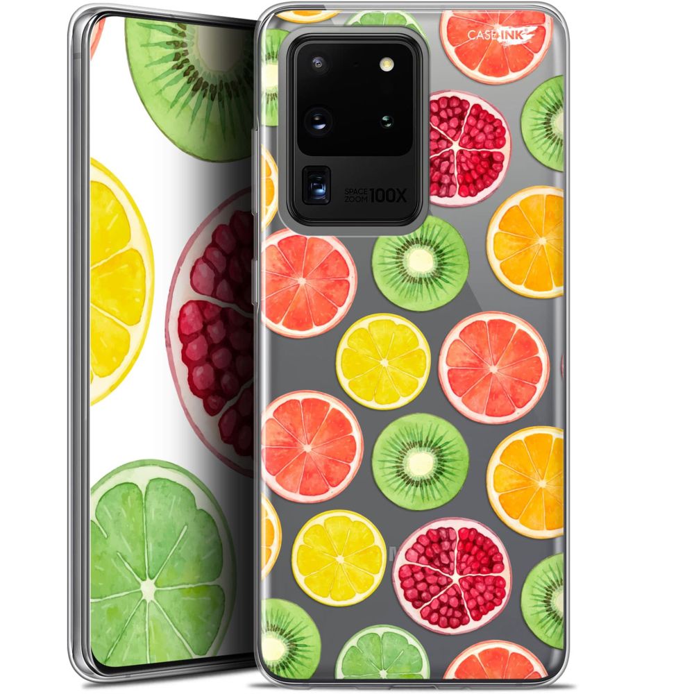 Caseink - Coque arrière Samsung Galaxy S20 Ultra (6.9 ) Gel HD [ Nouvelle Collection - Souple - Antichoc - Imprimé en France] Fruity Fresh - Coque, étui smartphone