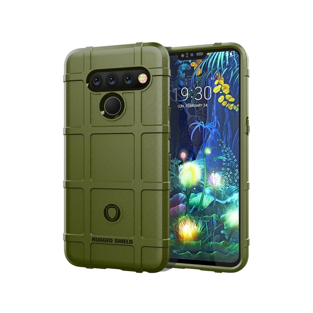 Wewoo - Coque Housse TPU antichoc à couverture complète pour LG V50 ThinQ (vert armée) - Coque, étui smartphone