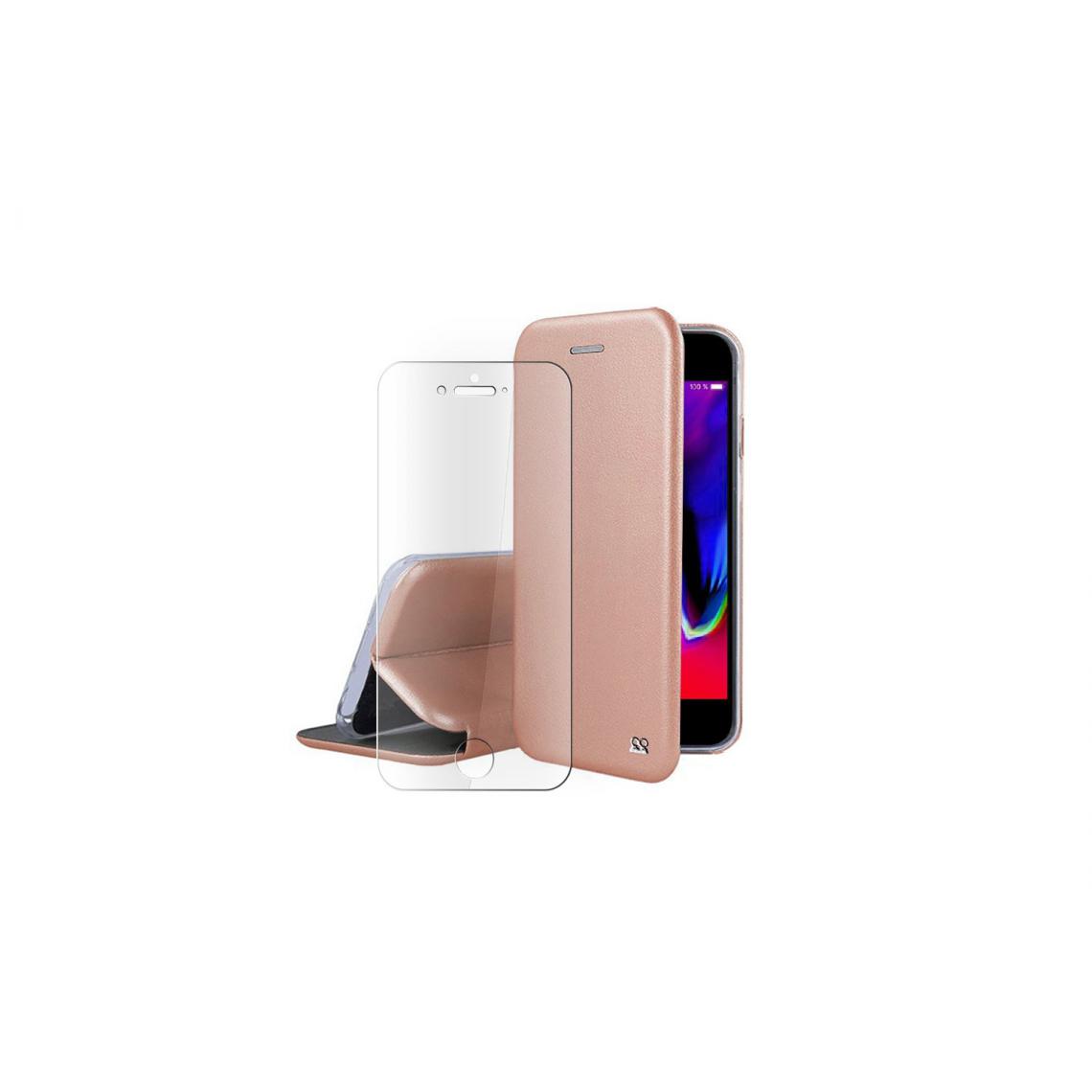 Ibroz - Ibroz Etui en cuir rose + Verre - Coque, étui smartphone