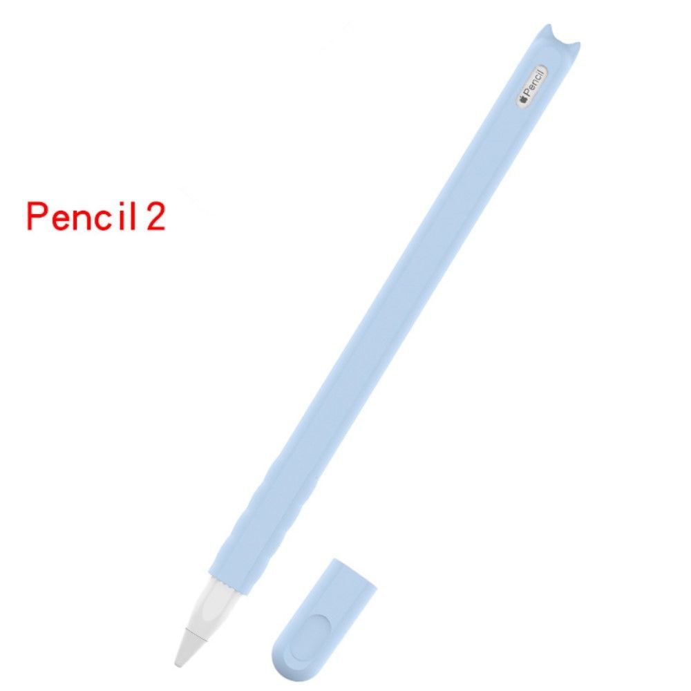 marque generique - Coque en silicone capuchon rond de stylet dessin animé bleu ciel pour votre Apple Pencil 2 - Coque, étui smartphone