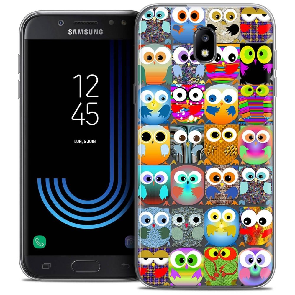 Caseink - Coque Housse Etui Samsung Galaxy J7 2017 J730 (5.5 ) [Crystal Gel HD Collection Claude Design Hibous - Souple - Ultra Fin - Imprimé en France] - Coque, étui smartphone