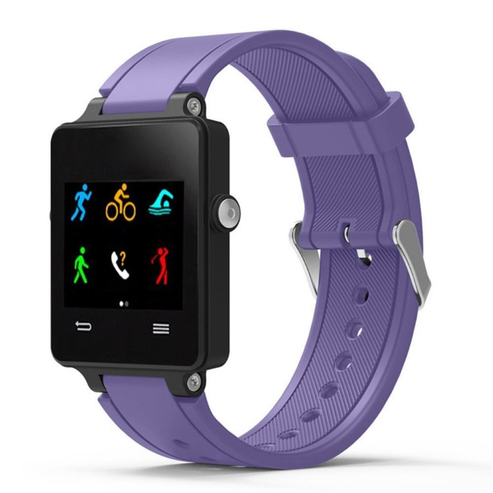 marque generique - Bracelet en silicone violet clair pour votre Garmin Vivoactive Acetate - Accessoires bracelet connecté