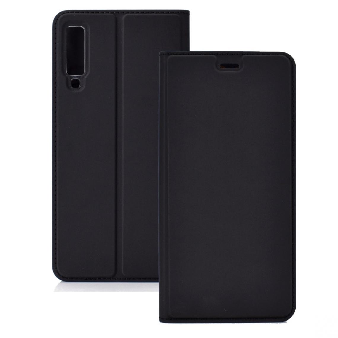 Wewoo - Housse Coque Étui en cuir TPU + PU avec support et fente pour carte Galaxy A50 noir - Coque, étui smartphone