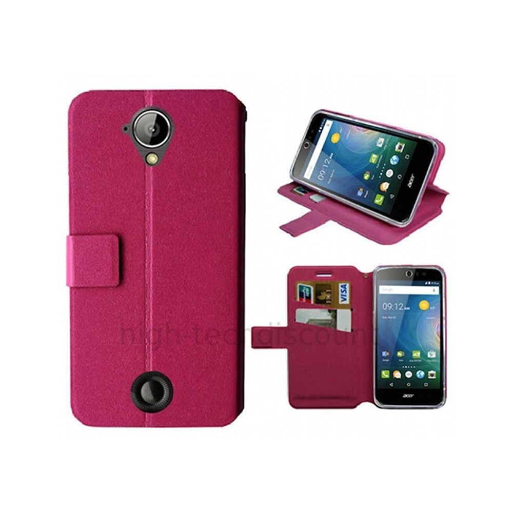 Htdmobiles - Housse etui coque pochette portefeuille pour Acer Liquid Z330 + verre trempe - ROSE - Autres accessoires smartphone