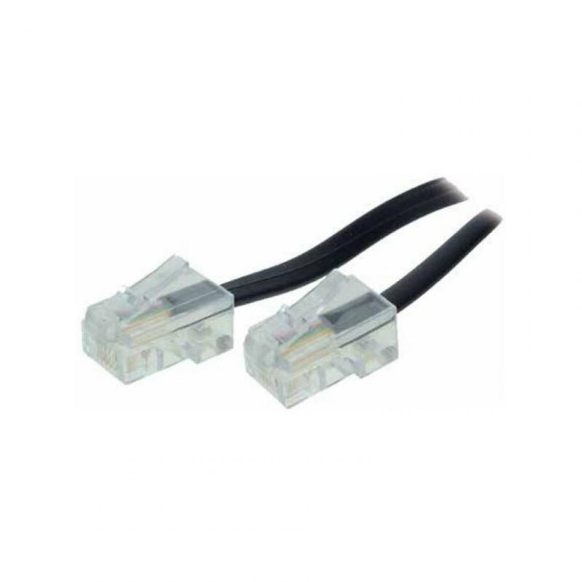 shiverpeaks - shiverpeaks BASIC-S Câble de connexion ISDN, noir, 3,0 m () - Accessoires Téléphone Fixe