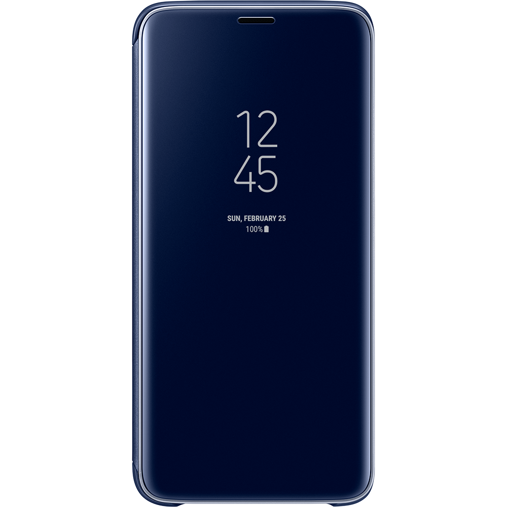 Samsung - Clear View Standing Cover Galaxy S9 - Bleu - Coque, étui smartphone
