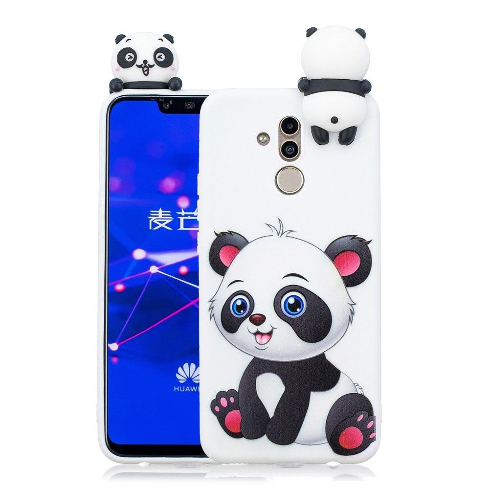 marque generique - Coque en TPU impression de motifs de poupées mignonnes en 3D adorable panda pour votre Huawei Mate 20 Lite - Autres accessoires smartphone