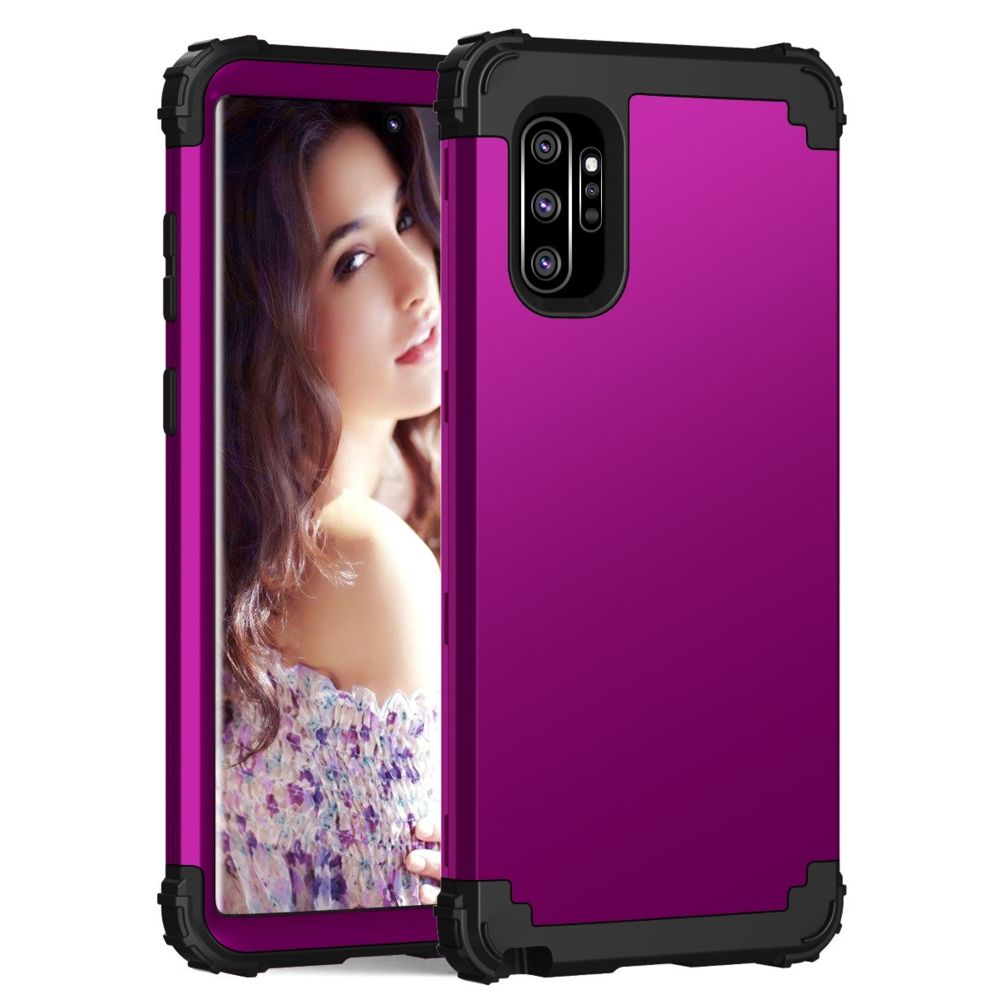 Wewoo - Housse Étui Coque de protection anti-goutte en trois pièces PC + Silicone pour Galaxy Note10 + violet foncé - Coque, étui smartphone