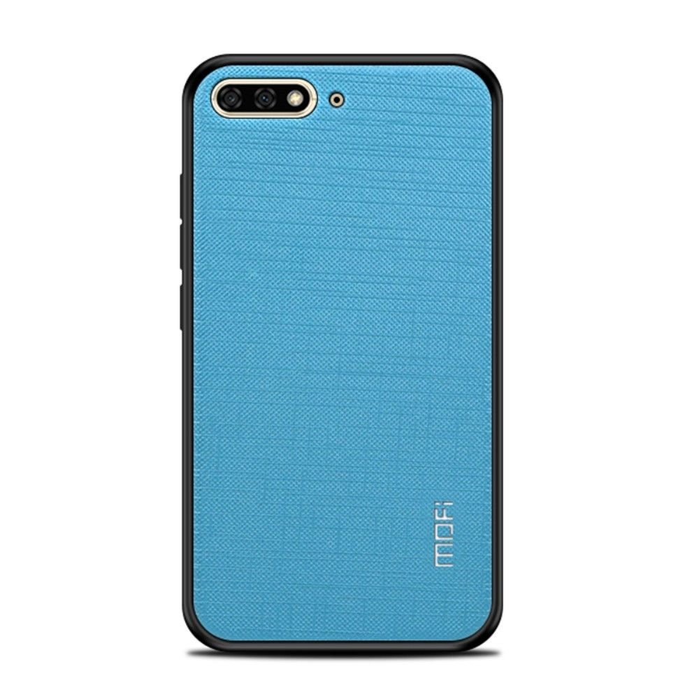marque generique - Coque en TPU mince combo tissu bleu pour votre Huawei Y6/Honor 7A - Autres accessoires smartphone