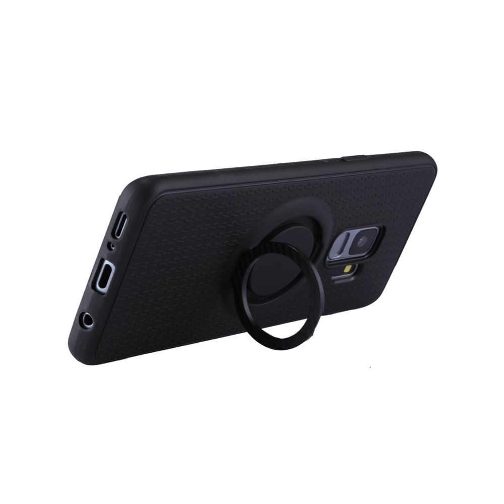 Wewoo - Coque noir pour Samsung Galaxy S9 Mot TPU Housse de protection arrière avec support - Coque, étui smartphone