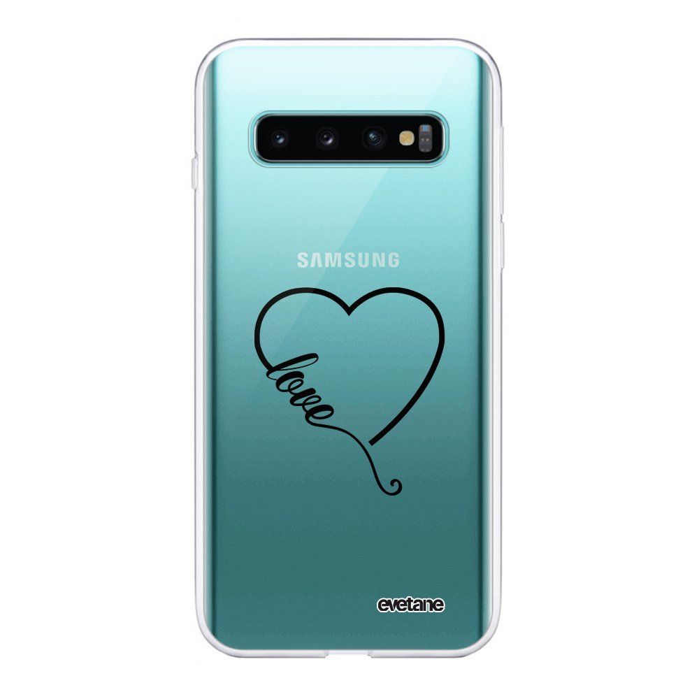 Evetane - Coque Samsung Galaxy S10 360 intégrale transparente Coeur love Ecriture Tendance Design Evetane. - Coque, étui smartphone