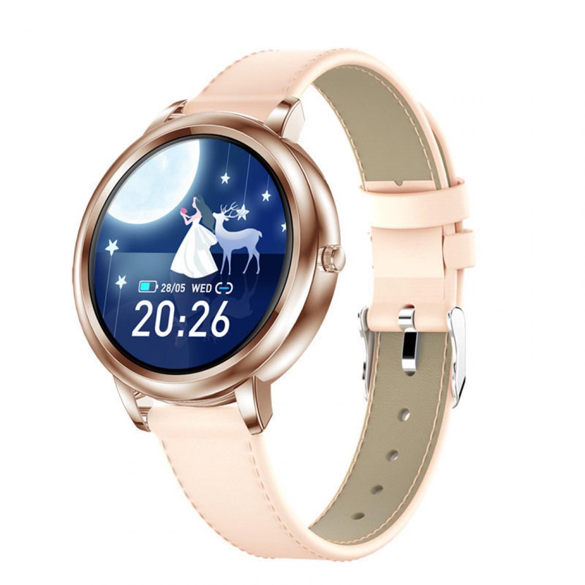 Chronotech Montres - Ladies Smart Watch, 1.09 inch waterproof, sports, fitness tracker function, suitable for iOS Android, with Whatsapp text message reading function(gold) - Montre connectée