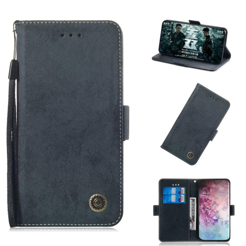 Wewoo - Housse Étui Coque Etui en cuir avec rabat horizontal rétro pour Galaxy Note 10 Plus fentes cartes et support Noir - Coque, étui smartphone
