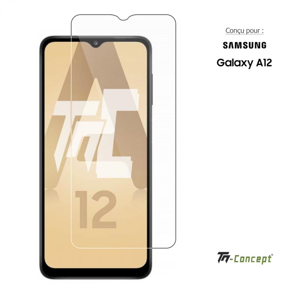 Tm Concept - Verre trempé - Samsung Galaxy A12 - TM Concept® - Protection écran smartphone