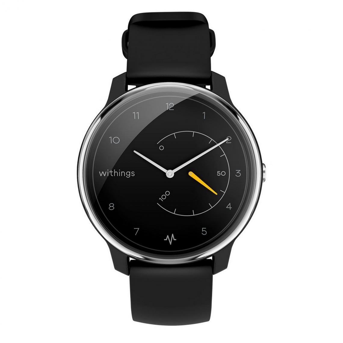 Withings - Montre connectée Homme WITHINGS Montres MOVE ECG 3 Aiguilles - Induction HWA08-model 1-all-Inter - Bracelet Silicone Noir - Montre connectée