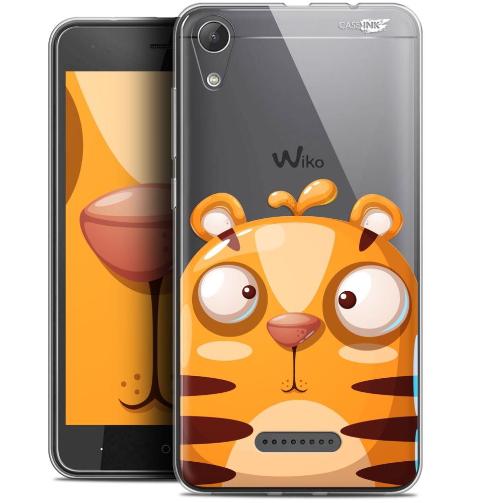 Caseink - Coque arrière Wiko Lenny 4 (5 ) Gel HD [ Nouvelle Collection - Souple - Antichoc - Imprimé en France] Cartoon Tiger - Coque, étui smartphone