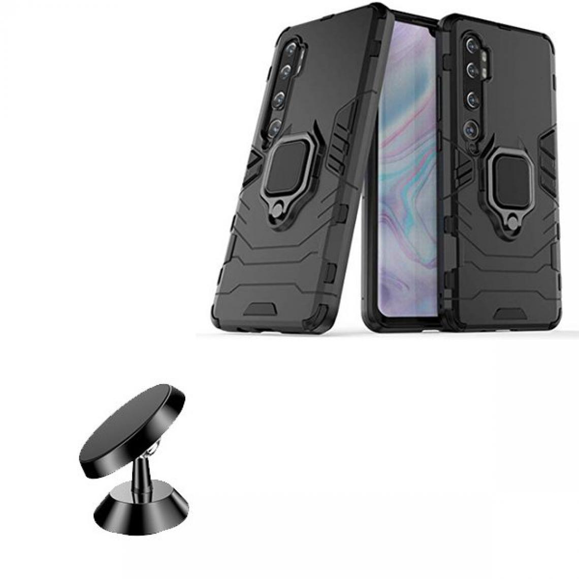 Phonecare - Kit Support Magnétique de Voiture + Coque 3X1 Military Defender - Xiaomi Mi Note 10 Lite - Coque, étui smartphone