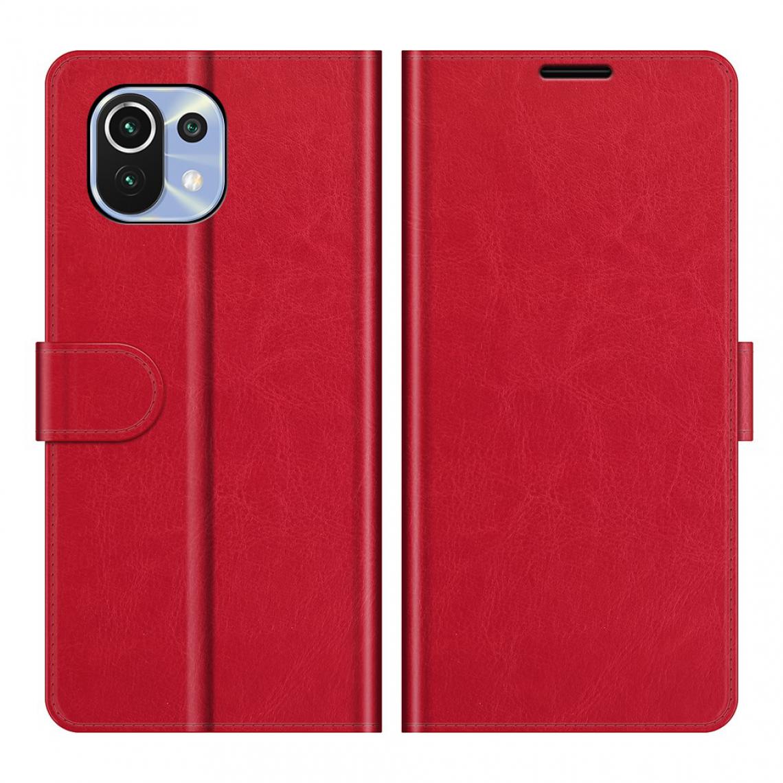 Other - Etui en PU Conception de texture de cheval fou de style rétro rouge pour votre Xiaomi Mi 11 Lite 4G/5G - Coque, étui smartphone
