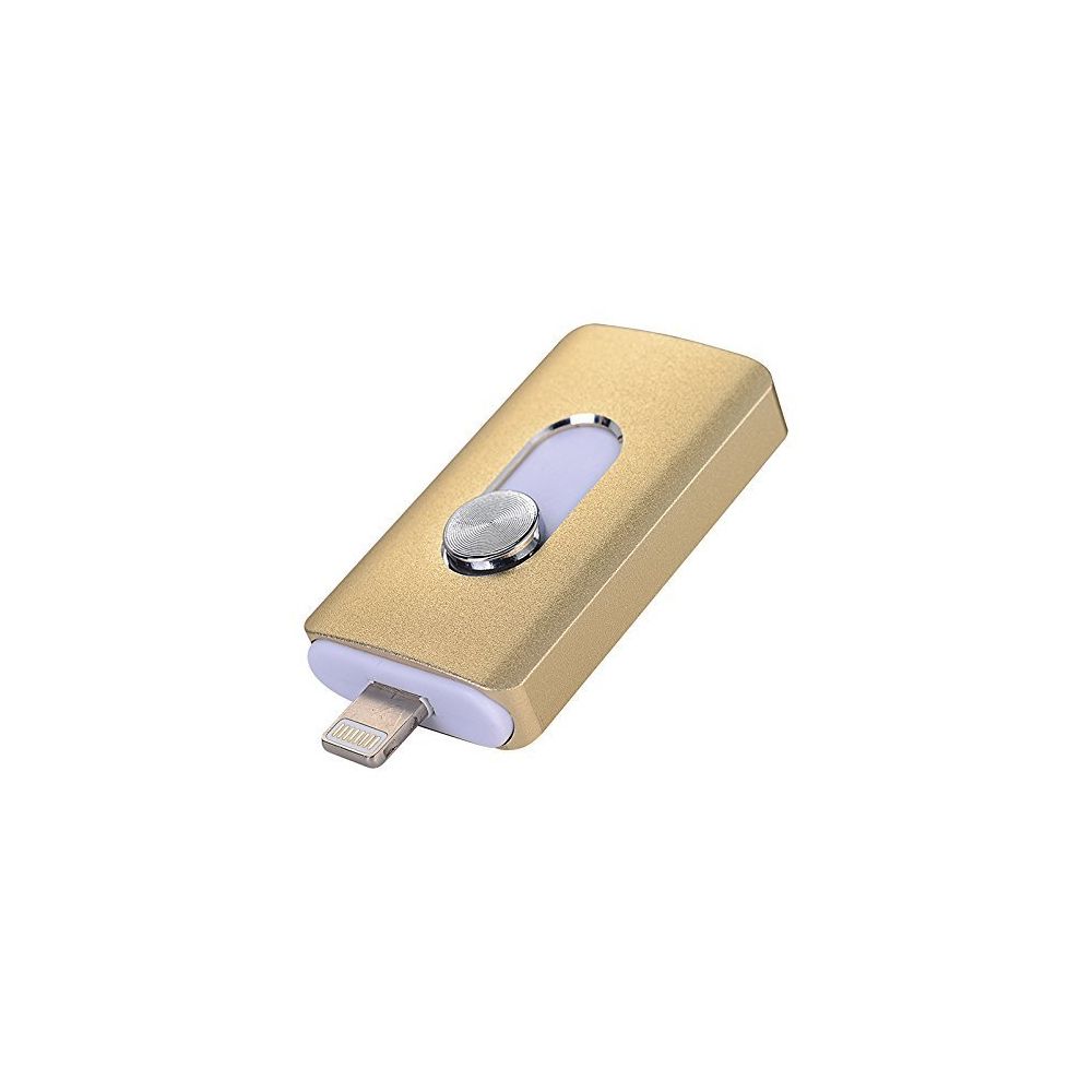 Cabling - CABLING® 64 Go disque flash USB iPhone – USB, MICROUSB et connecteur lightning (3 en 1) pour iPhone iPad iOS Android et Pc-silver 64 go doré - Autres accessoires smartphone