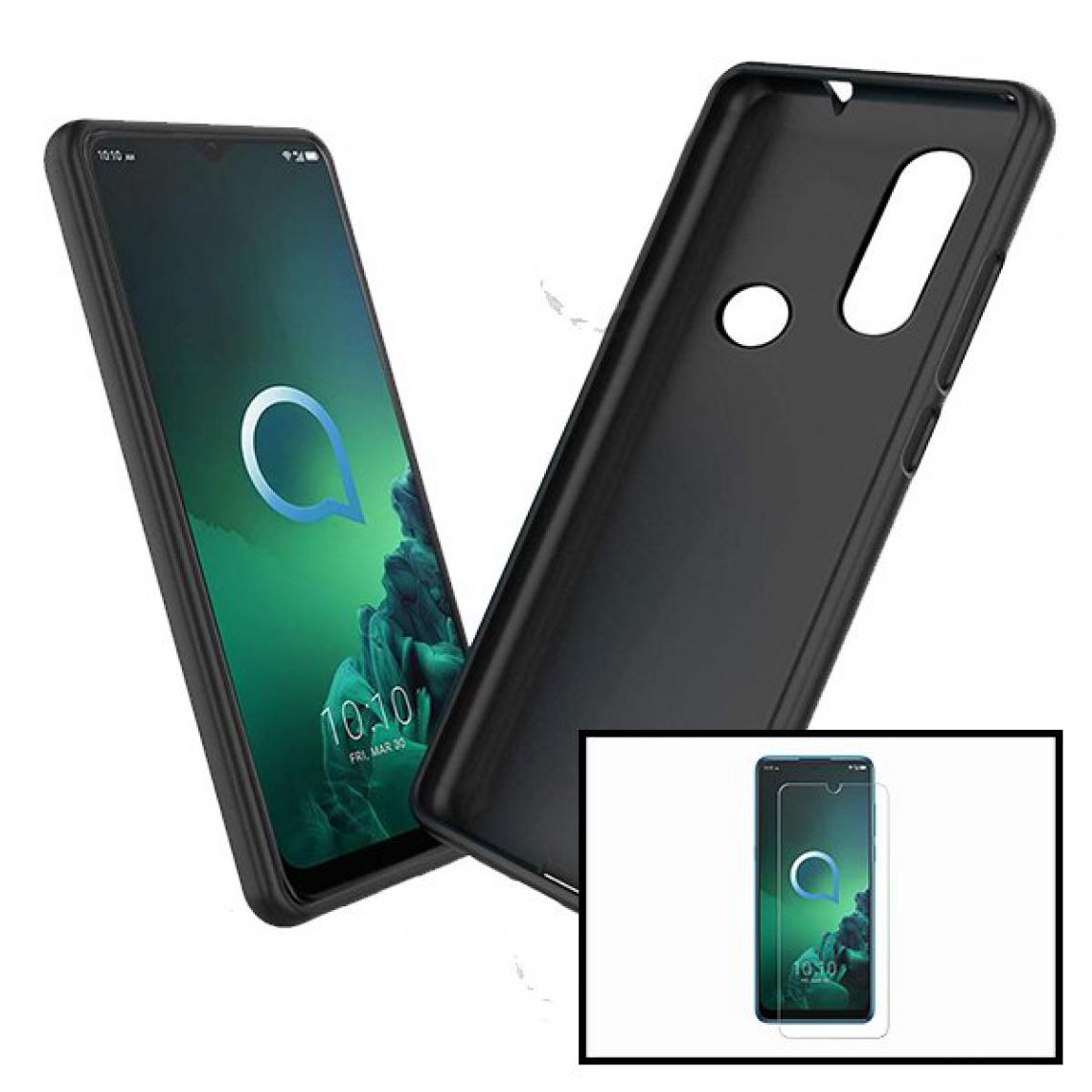 Phonecare - Kit Verre Trempé 5D Full Cover + Coque Silicone Liquide - Alcatel 1s (2019) - Coque, étui smartphone