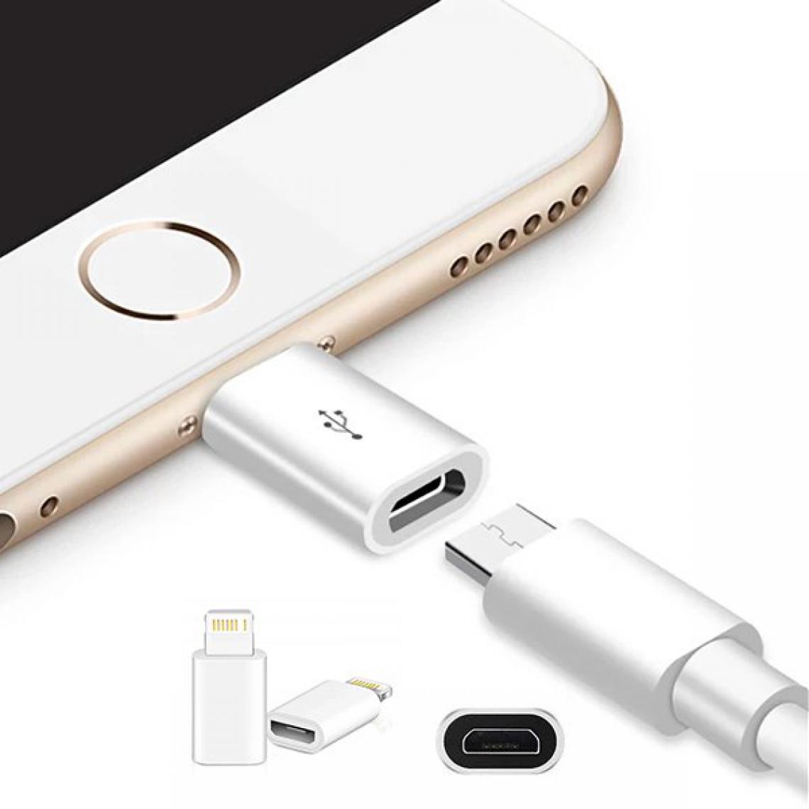 Phonecare - Adaptateur Data Transfer + Charger - Micro Usb To Lightning - Autres accessoires smartphone