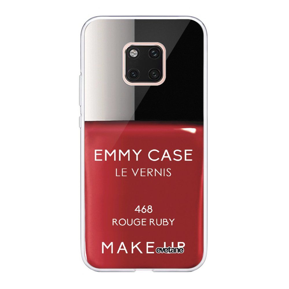 Evetane - Coque Huawei Mate20 Pro souple transparente Vernis Rouge Motif Ecriture Tendance Evetane. - Coque, étui smartphone