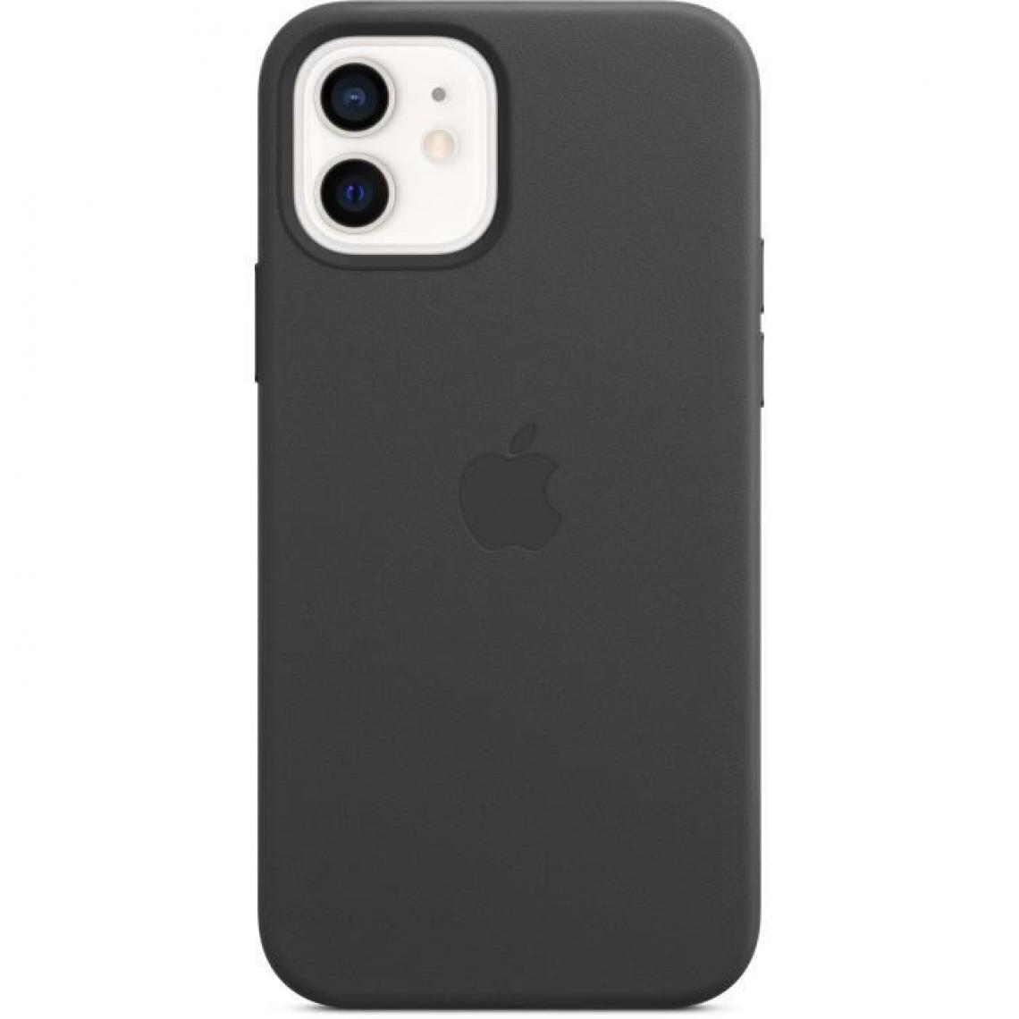 Apple - APPLE iPhone 12 | 12 Pro Coque en cuir avec MagSafe - Noir - Bracelet connecté