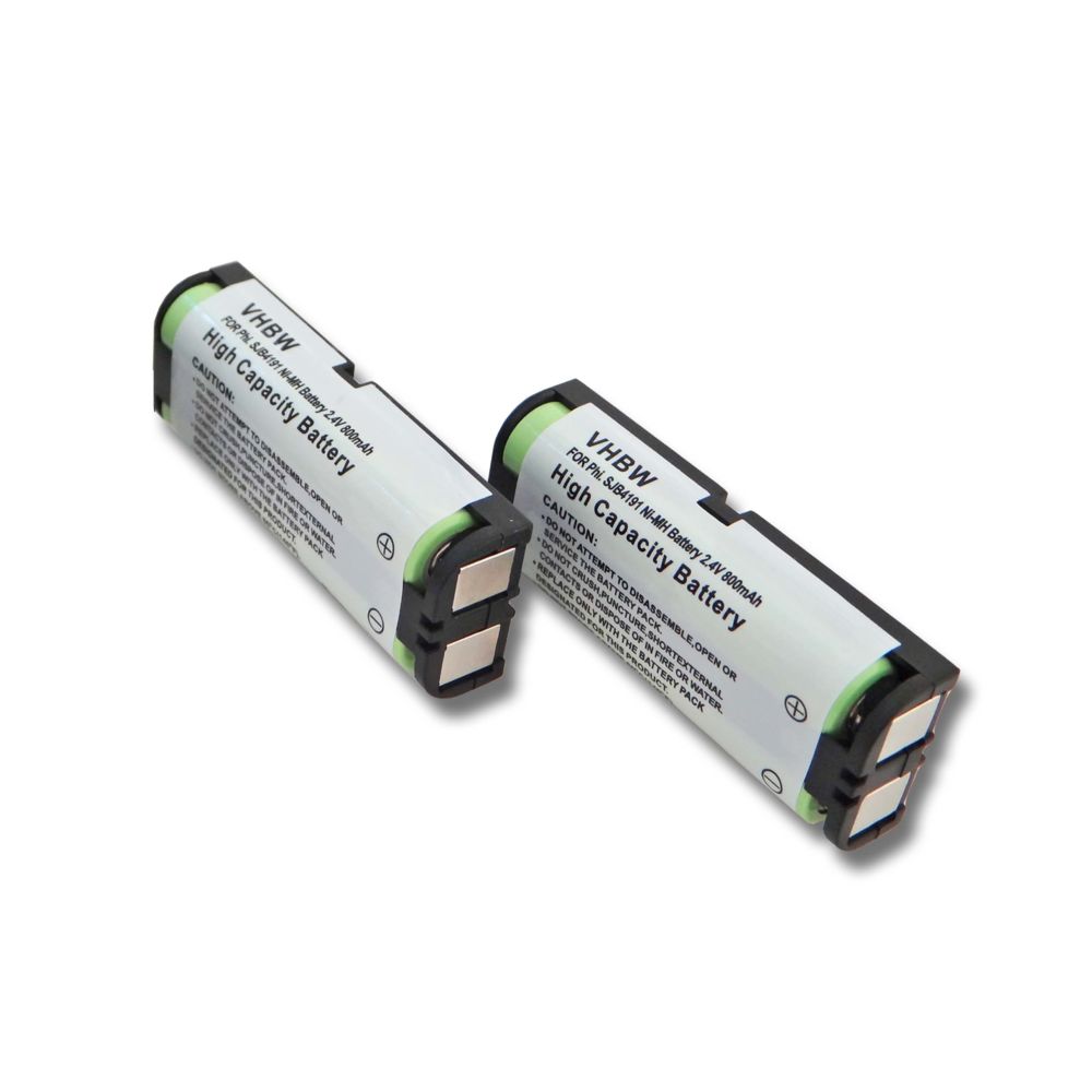 Vhbw - vhbw 2x batteries NiMH 800mAh (2.4V) pour téléphone fixe sans fil Panasonic KXTGA570, KXTGA570S, KXTGA571 comme CPH-508, BBTG0658001, u.a.. - Batterie téléphone