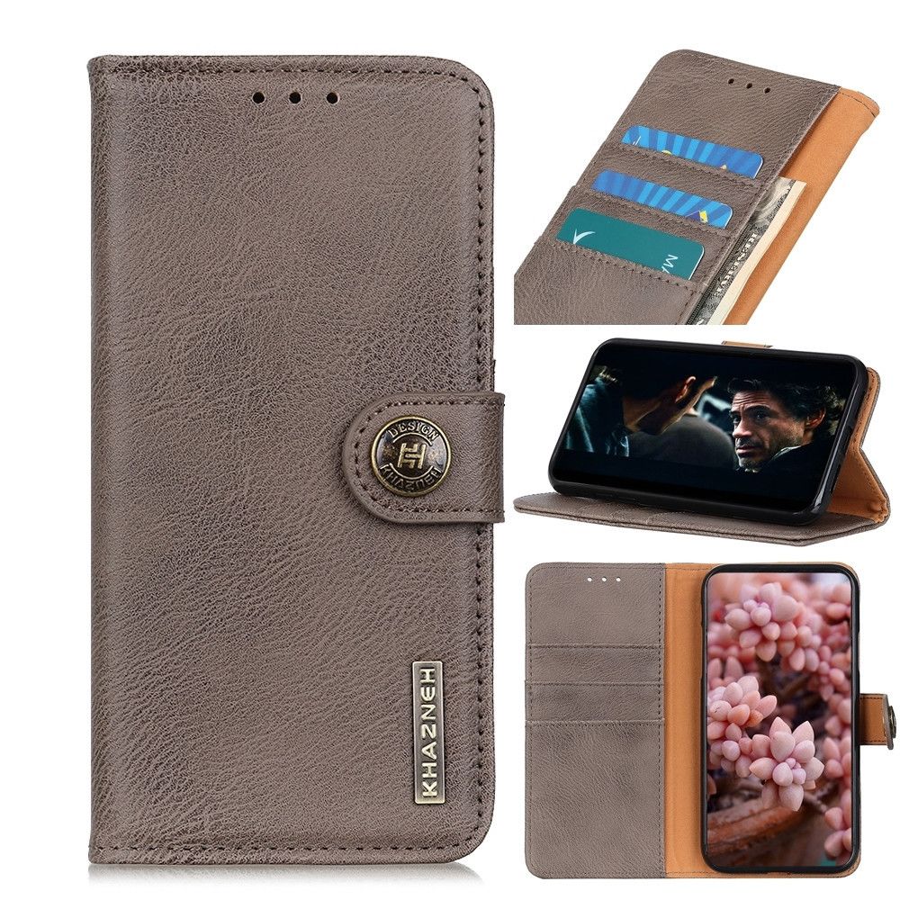 Wewoo - Housse Coque Pour Galaxy A71 Texture en peau de vache cuir à rabat horizontal avec support et fentes cartes et portefeuille kaki - Coque, étui smartphone