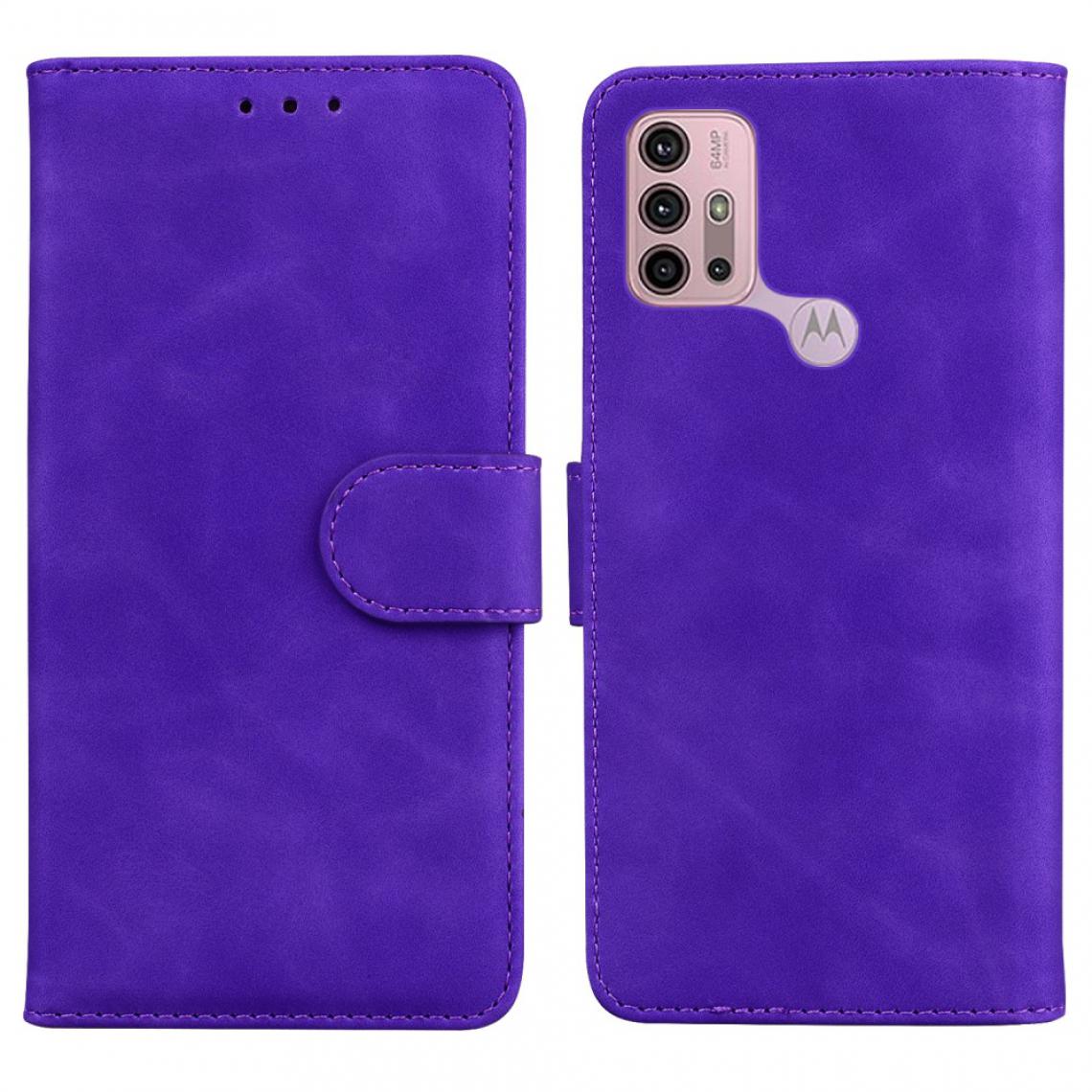 Other - Etui en PU avec support violet pour votre Motorola Moto G30/Moto G10 - Coque, étui smartphone