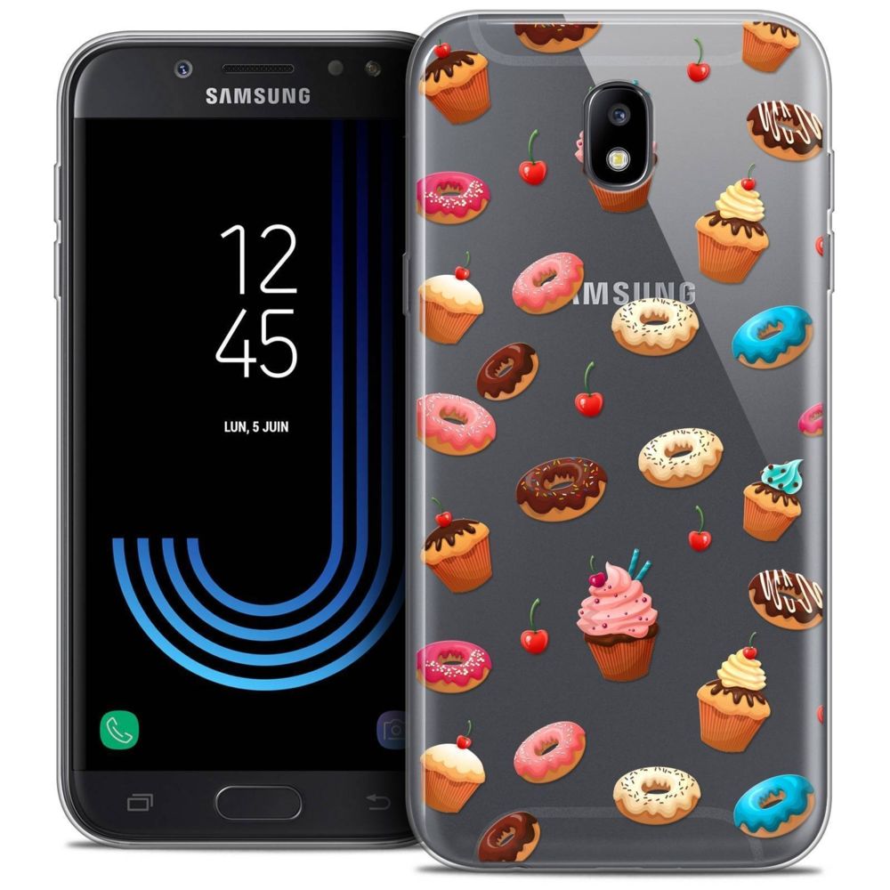 Caseink - Coque Housse Etui Samsung Galaxy J7 2017 J730 (5.5 ) [Crystal Gel HD Collection Foodie Design Donuts - Souple - Ultra Fin - Imprimé en France] - Coque, étui smartphone