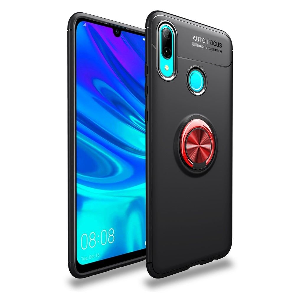 marque generique - Coque en TPU avec béquille pour anneau au doigt noir/rouge pour votre Huawei Honor 10 Lite/P Smart (2019) - Autres accessoires smartphone