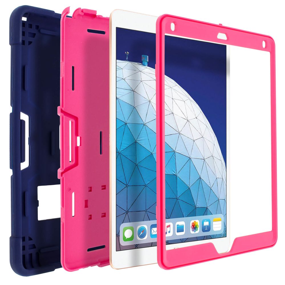 Avizar - Coque iPad Pro 10.5 et iPad Air 2019 Protection Bi-matières Béquille - Bleu - Coque, étui smartphone