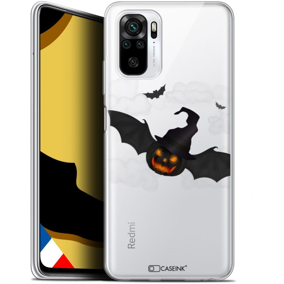 Caseink - Coque Pour Xiaomi Redmi Note 10/10S (6.4 ) [Gel HD Collection Halloween Design Chauve Citrouille - Souple - Ultra Fin - Imprimé en France] - Coque, étui smartphone