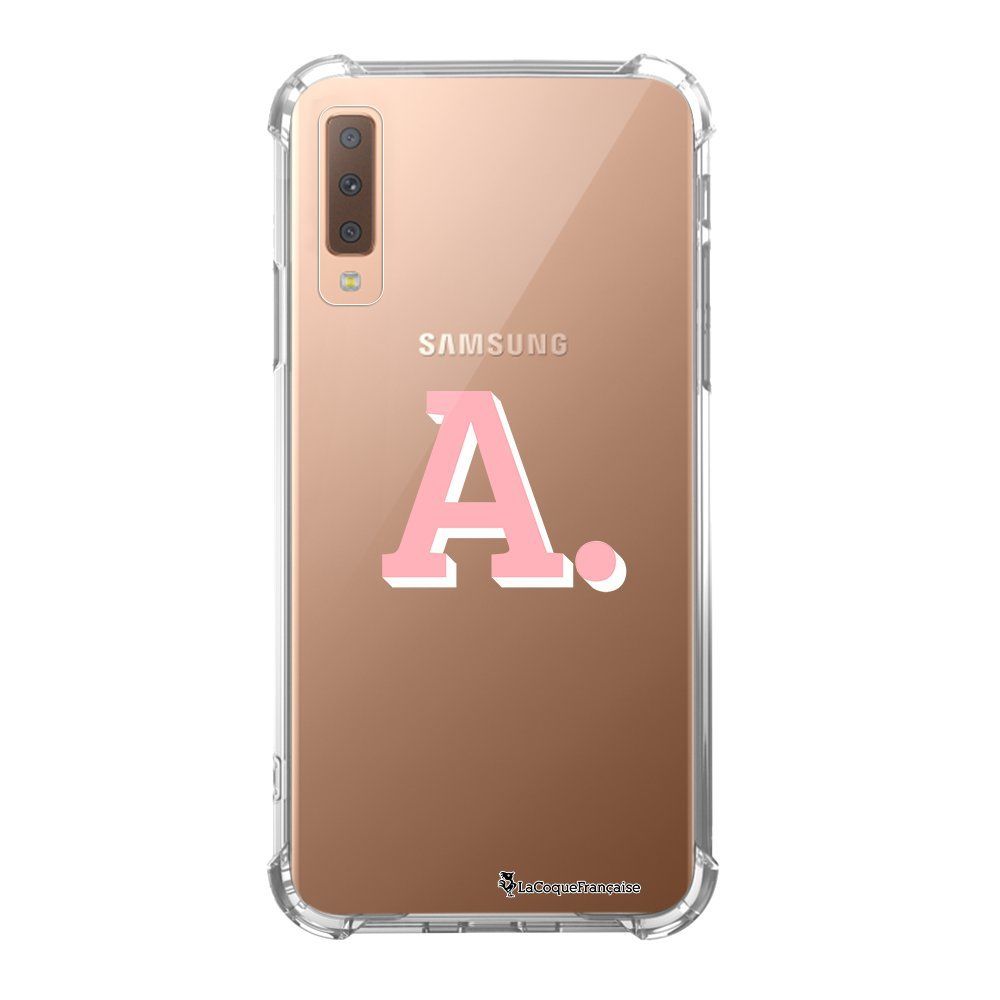 La Coque Francaise - Coque Samsung Galaxy A7 2018 anti-choc souple avec angles renforcés transparente Initiale A La Coque Francaise - Coque, étui smartphone