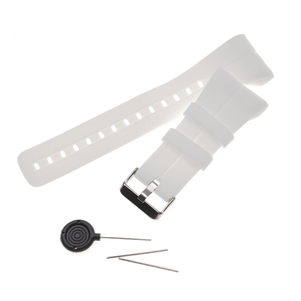 Vhbw - vhbw bracelet compatible avec Polar M400, M430 montre connectée - 14,5 + 8,9 cm silicone blanc - Accessoires montres connectées
