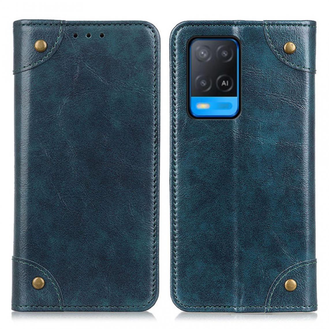 Other - Etui en PU avec support magnétique auto-absorbé bleu pour votre Oppo A54 4G - Coque, étui smartphone