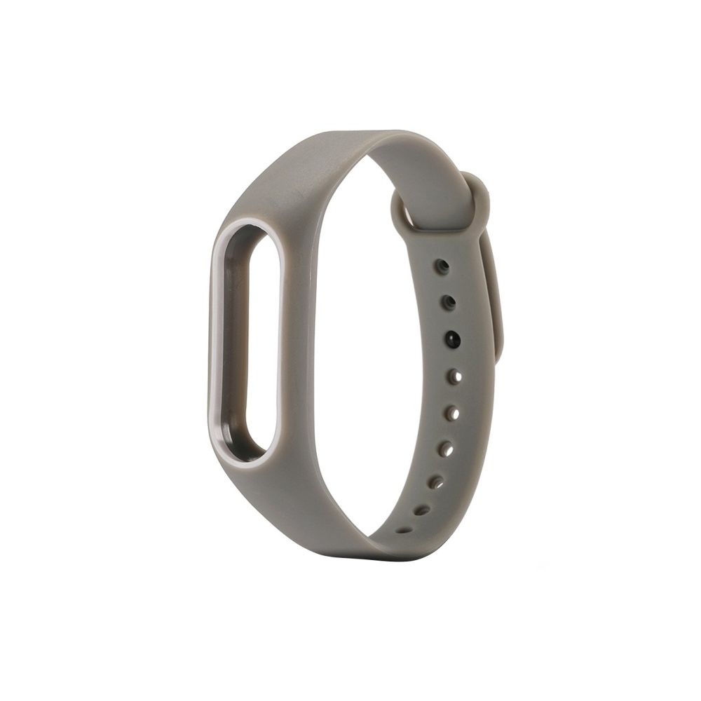 Wewoo - Bracelet gris et blanc pour Xiaomi Mi Bande 2 en silicone coloré, de montre, hôte non inclus + - Bracelet connecté