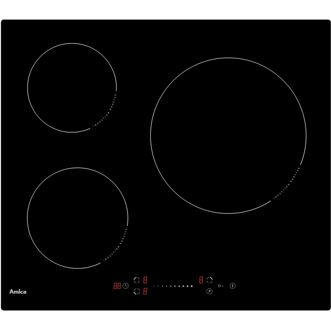Amica - Plaque induction AMICA 7000W 59cm, GP371 - Table de cuisson