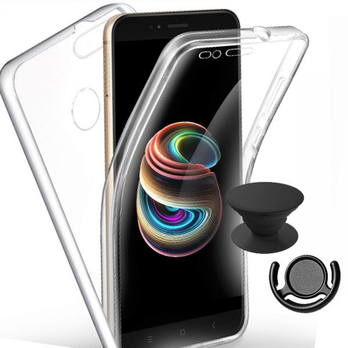 Phonecare - Kit Coque 3x1 360°Impact Protection + 1 PopSocket + 1 Support PopSocket Noir - Impact Protection - Xiaomi MI A1 - Coque, étui smartphone