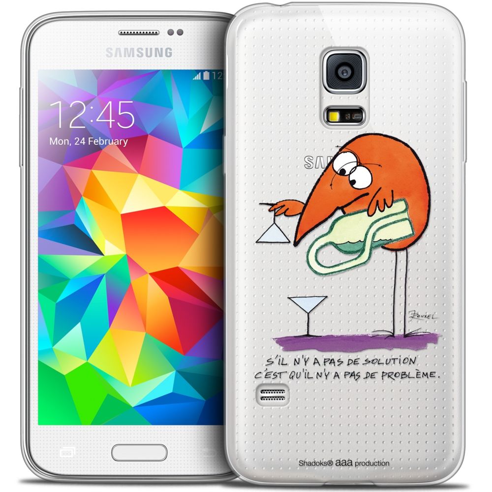 Caseink - Coque Housse Etui Samsung Galaxy S5 [Crystal HD Collection Les Shadoks ? Design Pas De Problème - Rigide - Ultra Fin - Imprimé en France] - Coque, étui smartphone