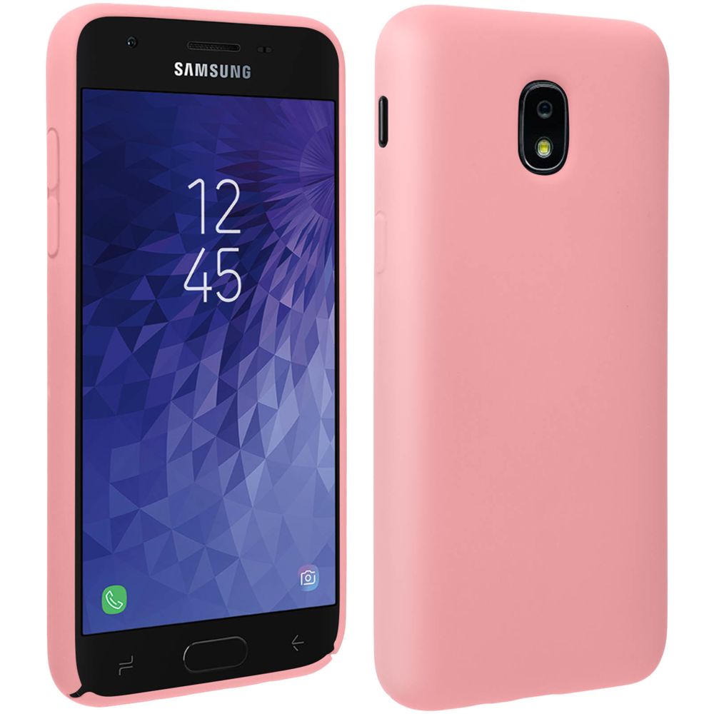 Avizar - Coque Samsung Galaxy J3 2018 Silicone Semi-rigide Mat Finition Soft Touch Rose - Coque, étui smartphone