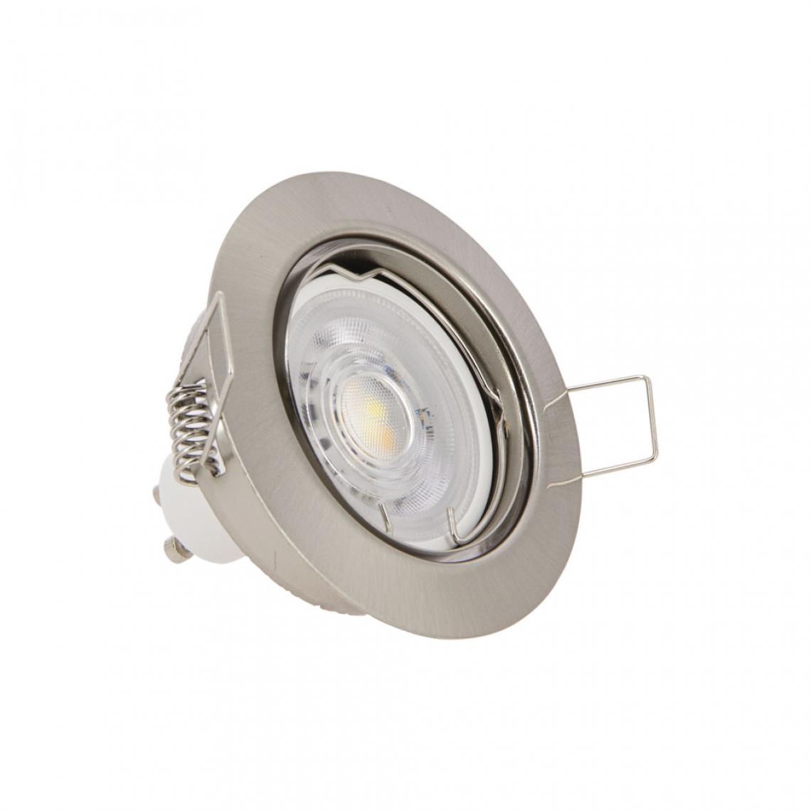 Xanlite - Ampoule LED connectée GU10 Spot encastrable aluminium brossé orientable 5W - Lampe connectée