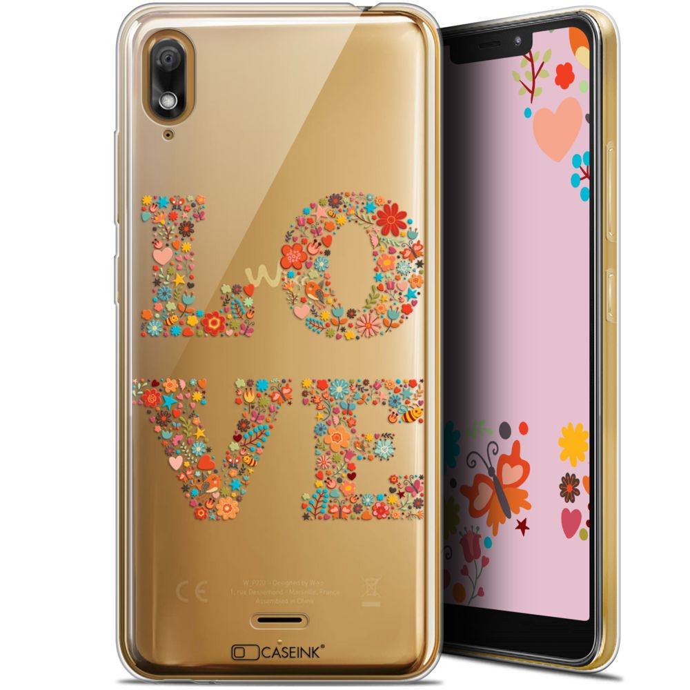 Caseink - Coque Pour Wiko View 2 GO (5.93 ) [Gel HD Collection Summer Design Love Flowers - Souple - Ultra Fin - Imprimé en France] - Coque, étui smartphone