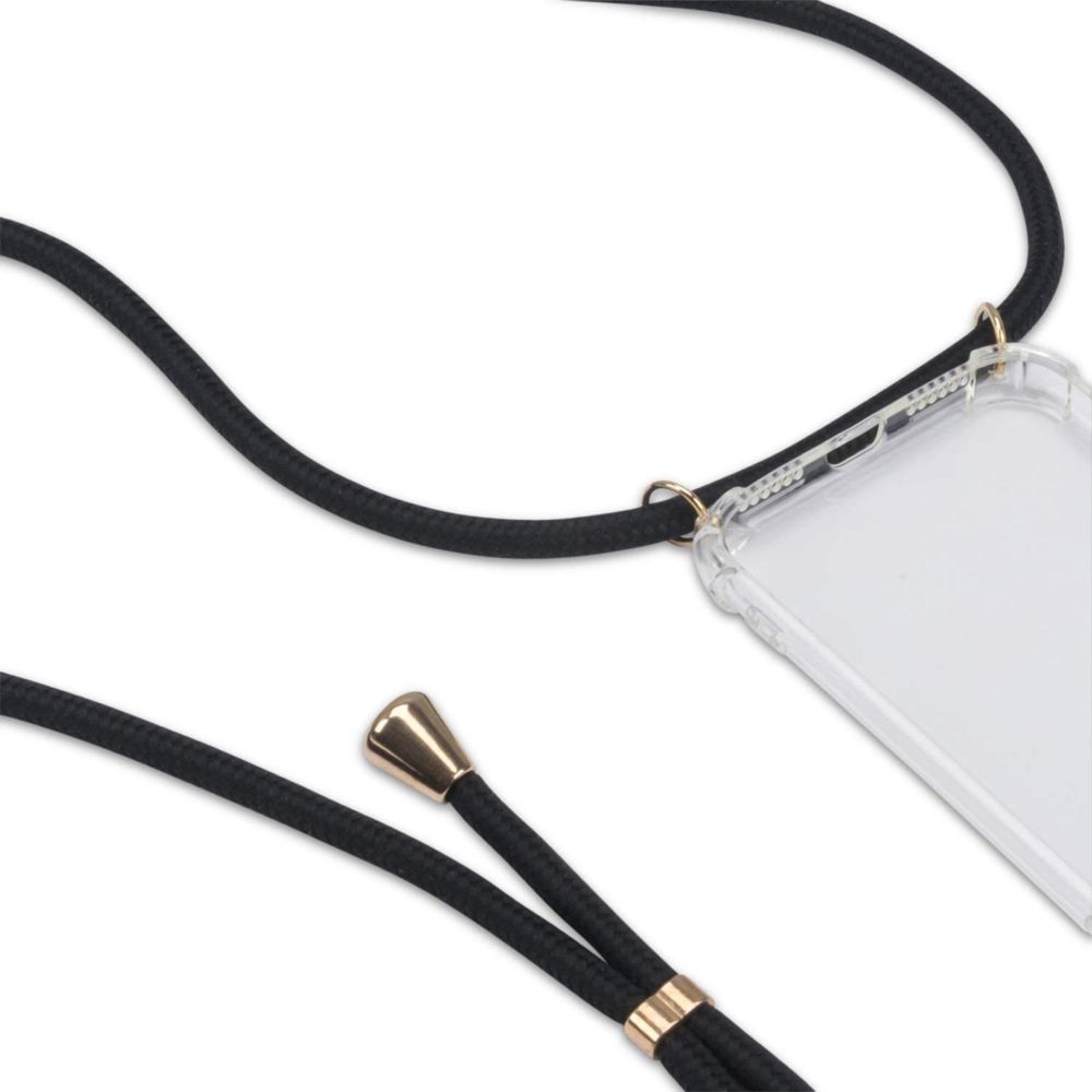 Cabling - CABLING®Coque antichoc avec Tour de Cou Compatible iPhone 11 PRO MAX Cordon + Coque Transparente, cordon noir - Coque, étui smartphone
