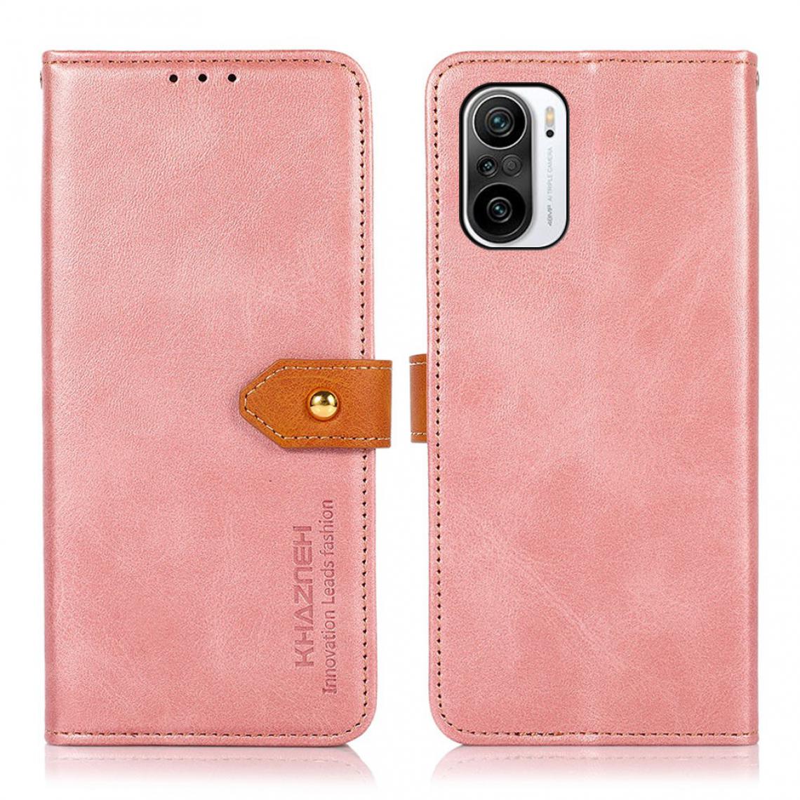 Other - Etui en PU Bicolore avec support or rose pour votre Xiaomi Redmi K40/K40 Pro/K40 Pro+ - Coque, étui smartphone