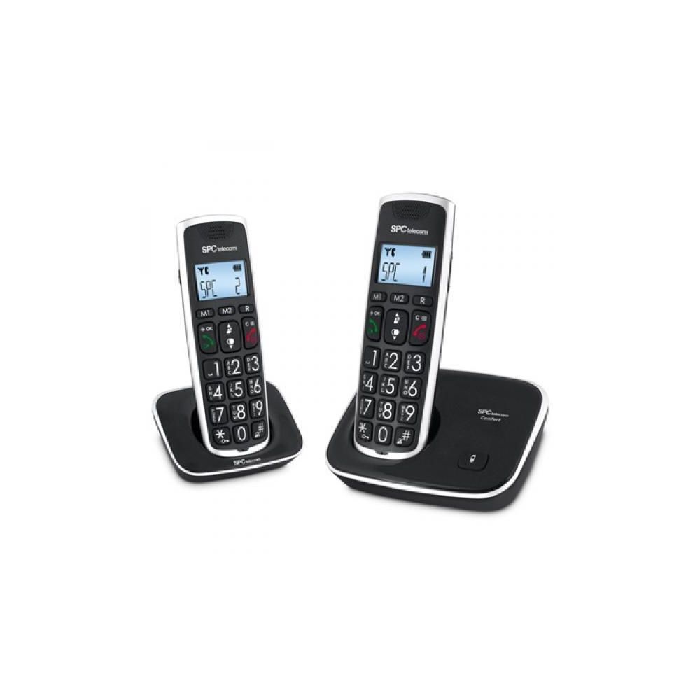 Spc - SPC 7609N Telefono DECT COMFORT KAISER DUO Negro - Téléphone fixe sans fil
