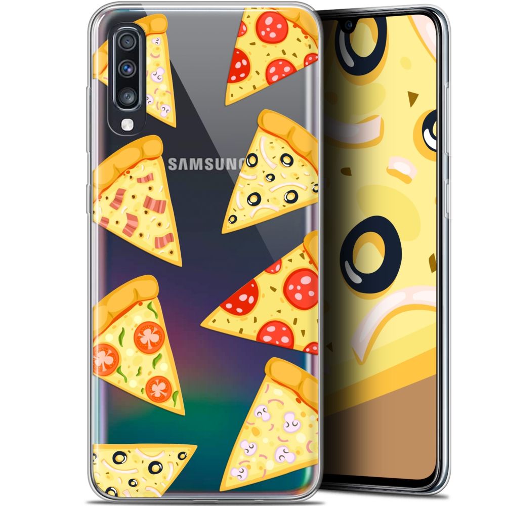 Caseink - Coque Pour Samsung Galaxy A70 (6.7 ) [Gel HD Collection Foodie Design Pizza - Souple - Ultra Fin - Imprimé en France] - Coque, étui smartphone