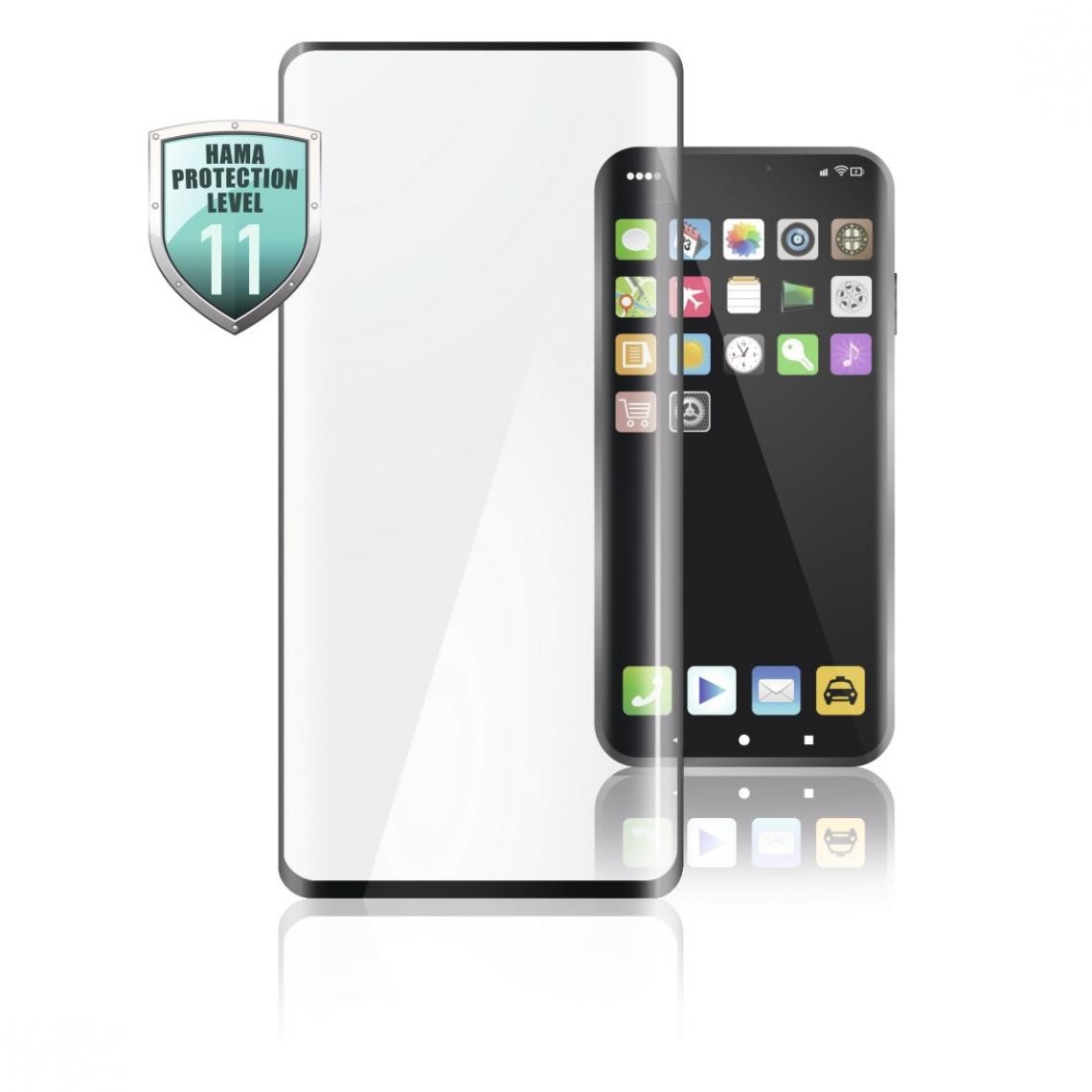 Hama - Verre de protection Full-Screen 3D pour Xiaomi Mi 11 (Ultra) 5G, noir - Protection écran smartphone